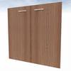 Doppel-Flügeltür,f. Raumteiler,2 OH,HxB 860x830mm,Holz,Nussbaum