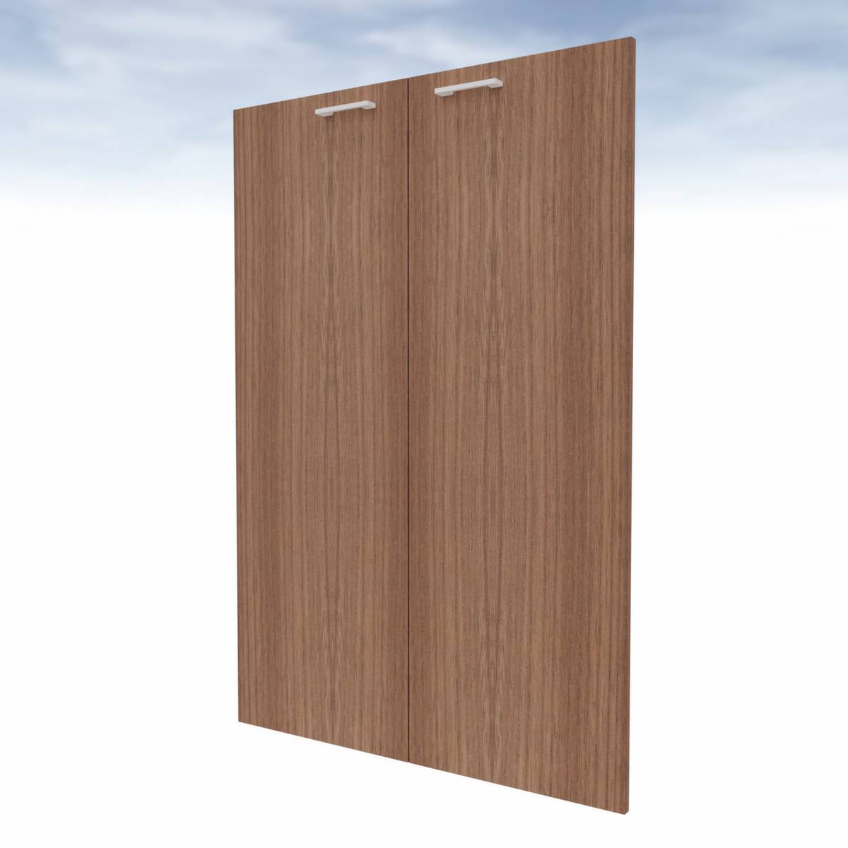 Doppel-Flügeltür,f. Raumteiler,3 OH,HxB 1280x860mm,Holz,Nussbaum