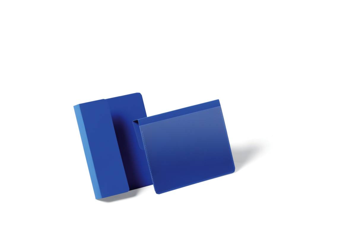Sichttasche,DIN A6,quer,HxB 216x168mm,m. Aufhängelasche,Folie,blau/transparent-0