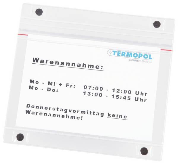 Sichttaschen,DIN A5,quer,m. Magnet,PVC,transparent