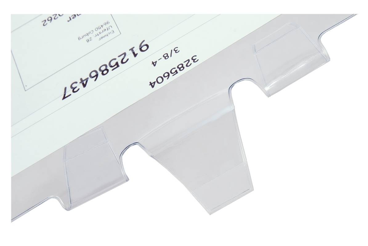 Sichttasche,DIN A6,quer,HxB 115x183mm,z. Einhängen,Hartfolie,transparent-2