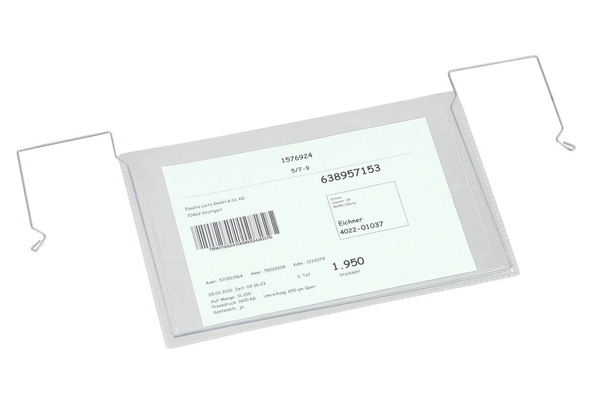 Drahtbügel-Sichttasche,DIN A5,quer,HxB 280x180mm,z. Einhängen,transparent-0