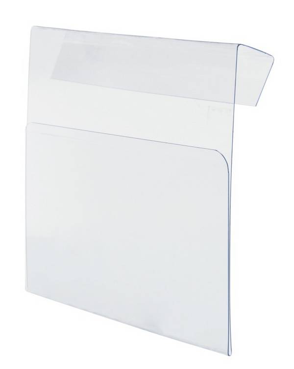 Sichttasche,DIN A6,quer,HxB 110x150mm,zum Klemmen,Hartplastik,transparent
