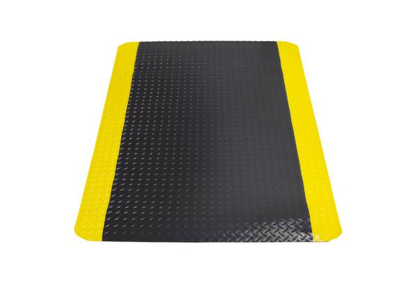 Arbeitsplatz-Bodenbelag,Matte,LxB 1500x900mm,PVC,Rauten-Profil,fördert Entlastung von Rücken und Beinen