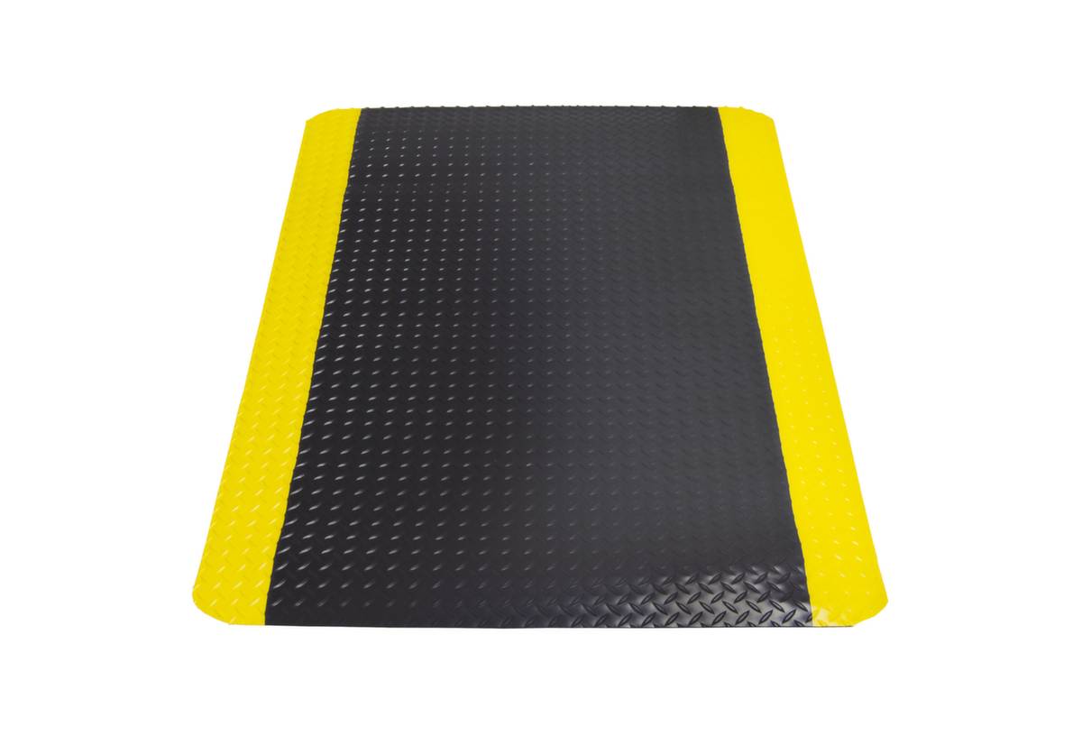 Arbeitsplatz-Bodenbelag,Matte,LxB 1500x900mm,PVC,Rauten-Profil,fördert Entlastung von Rücken und Beinen-0