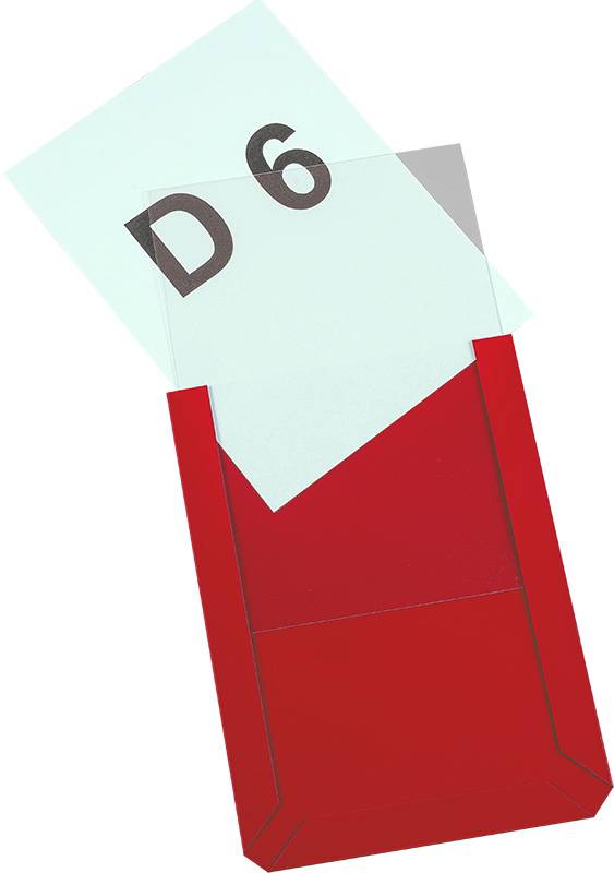Sichttafel,DIN A6,hoch,rot,Rückseite magnetisch-0