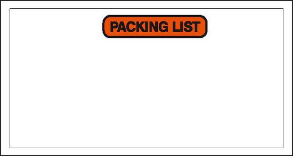 Begleitpapiertasche,"Packing List",DIN lang,innen LxB 115x225mm,PE,Stärke 70 µm