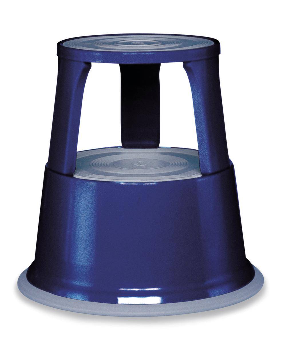 Rolltritt,Stahl,blau,Trittfläche Ø 290mm,3 Federrollen-3