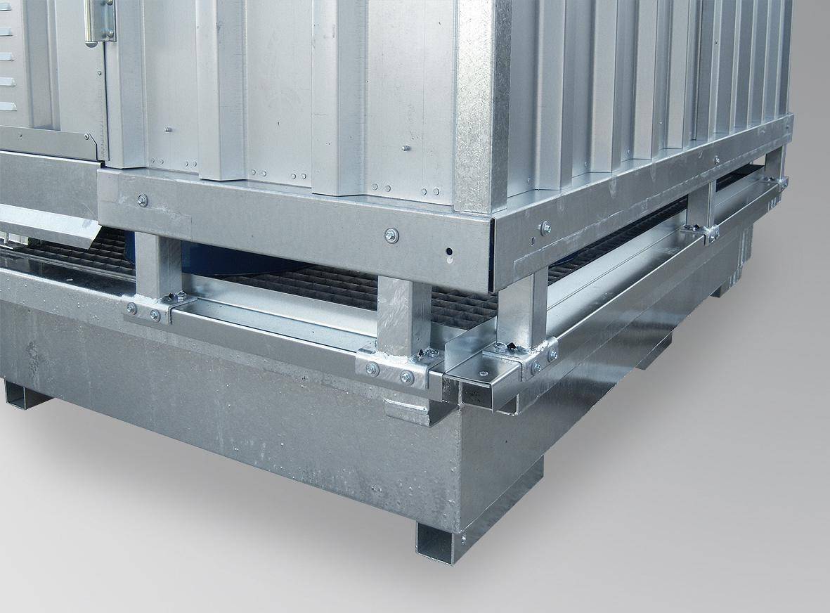 Gefahrstoff-Container,f. wasserg. Stoffe,HxBxT 2385x2075x1075mm,RAL5015-2