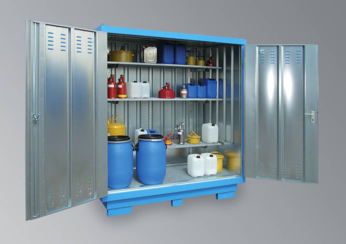 Gefahrstoff-Container,f. wasserg. Stoffe,HxBxT 2385x2075x1075mm,RAL5015-0