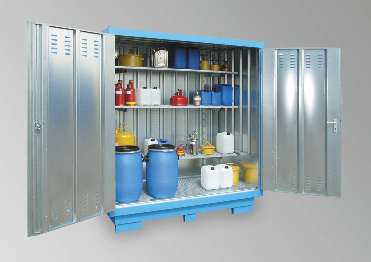 Gefahrstoff-Container,f. wasserg. Stoffe,HxBxT 2385x2075x1075mm,RAL5015-3