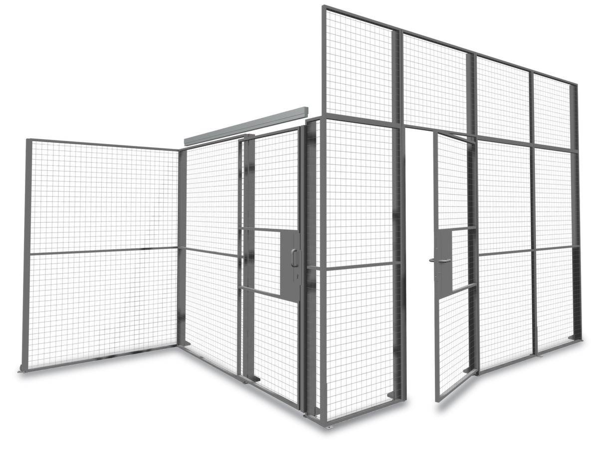 Aufsatzelement f. Wandelement,f. Trennwandsystem,HxB 800x500mm,Extra-Ausführung,Stahl,RAL7037-5