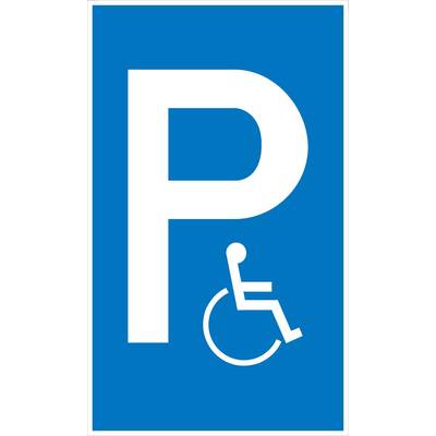 Parkplatzschild,Behindertenparkplatz,Wandschild,Kunststoff,HxB 400x250mm