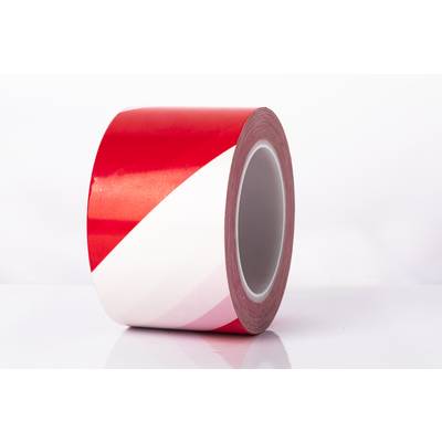 Klebeband,Standardfarbe,PVC,rot/weiß,Band LxB 30mx50mm