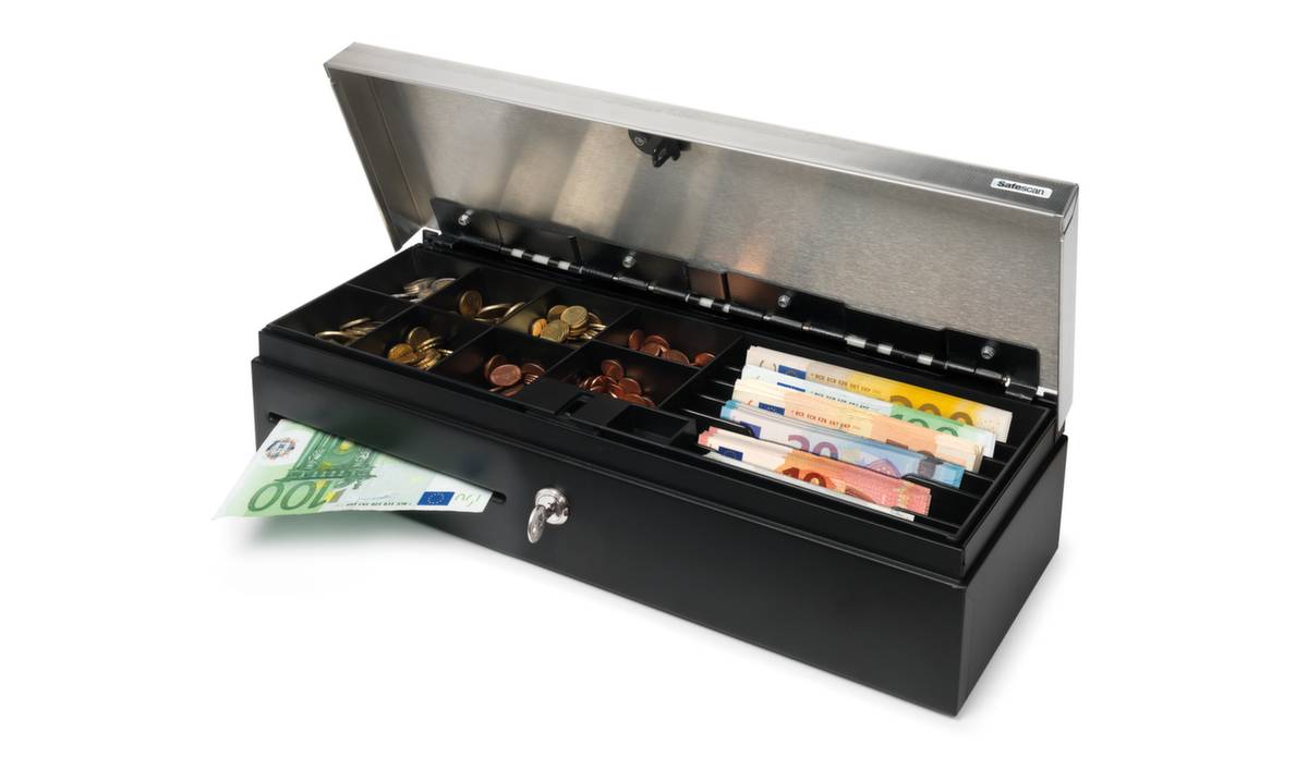 Kassenlade,Kassenlade Scheinfächer,8 Münzfächer,HxLxB 100x460x170mm-2