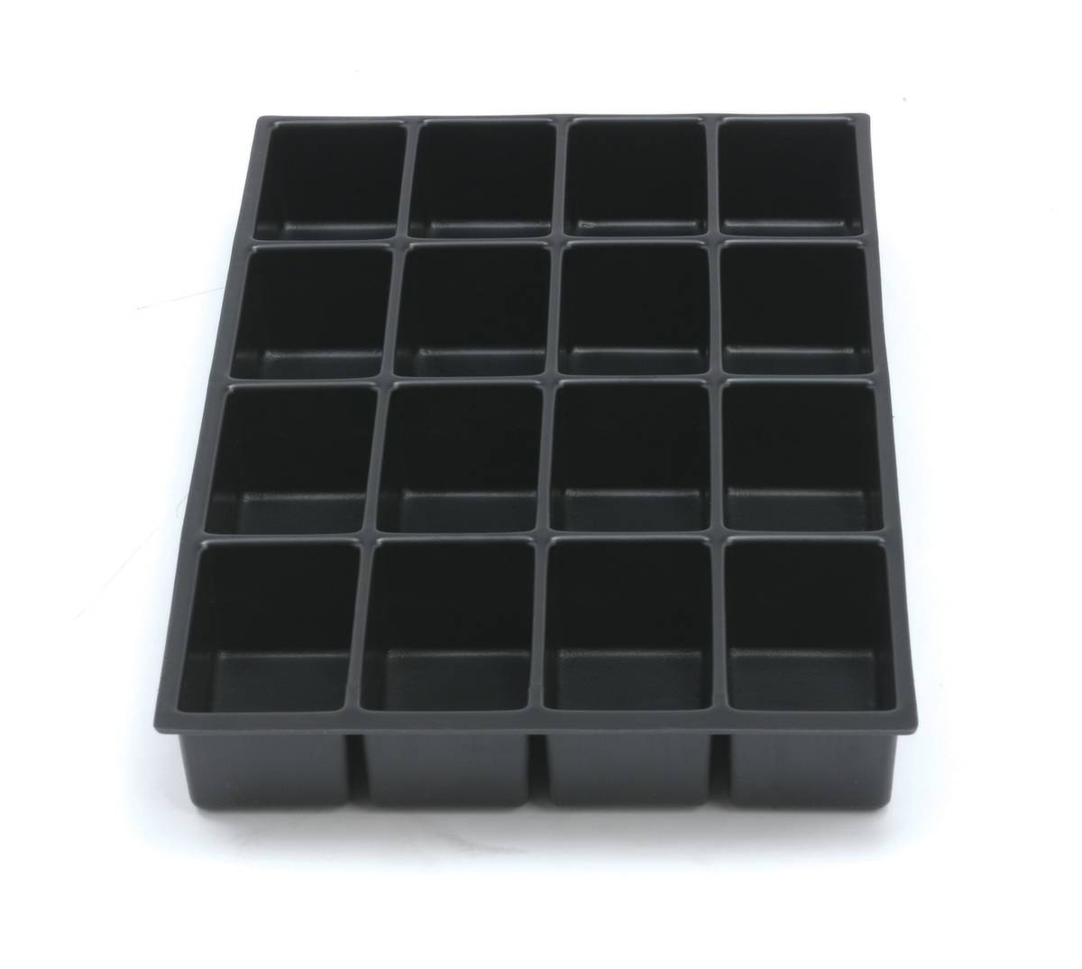 Schubladeneinsatzset,16 Fächer,f. Front H 51mm,BxT 232x365mm,Kunststoff,schwarz-0