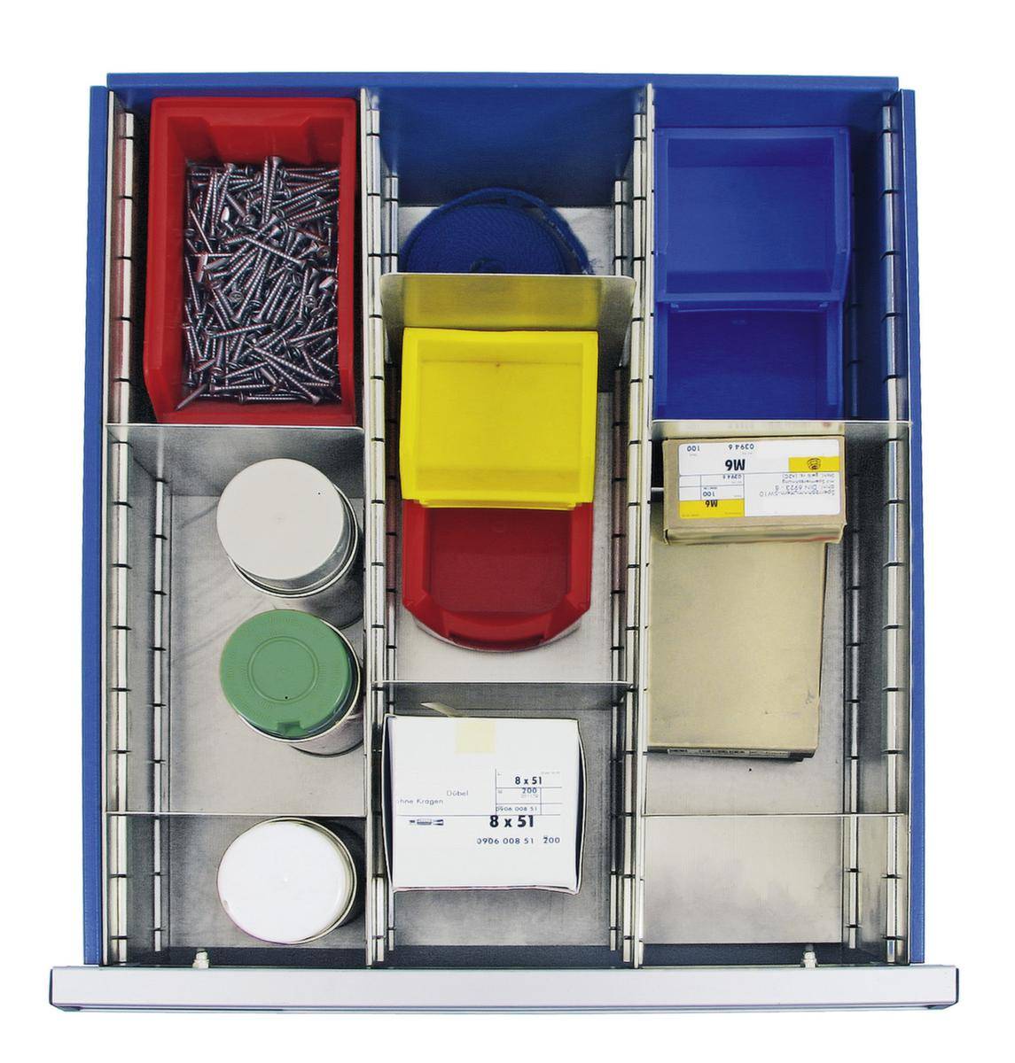 Stumpf Zubehör Einteilungs-Set, 9-teilig, für Schubladen 200mm, für T100/35, STS, ESTA, MovaFlex-2