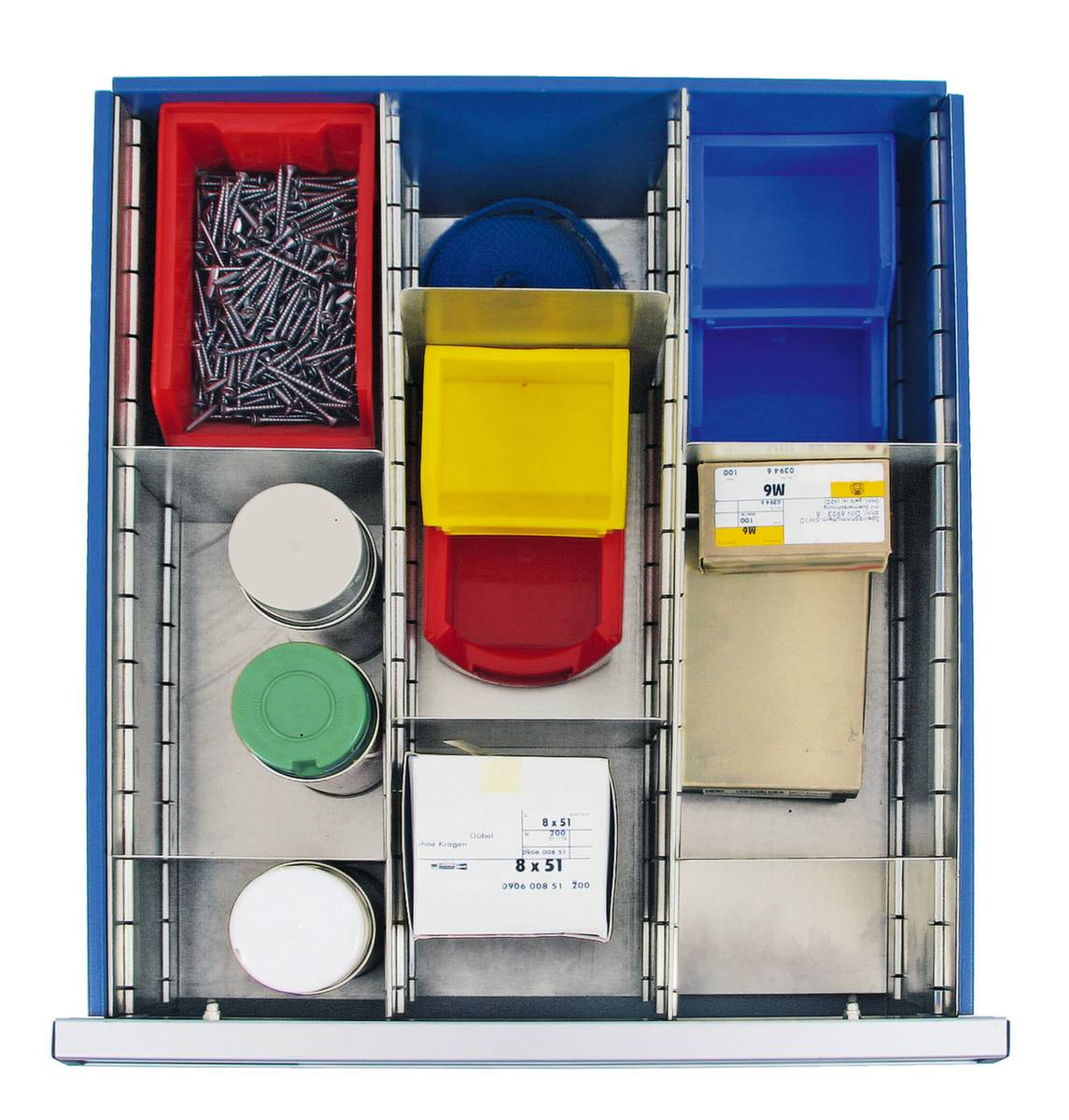 Stumpf Zubehör Einteilungs-Set, 9-teilig, für Schubladen 200mm, für T100/35, STS, ESTA, MovaFlex-1