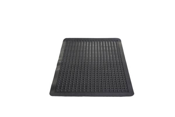 Arbeitsplatz-Bodenbelag,Einzelmatte,HxLxB 13x900x600mm,Kautschuk,genoppt,fördert Entlastung von Rücken und Beinen