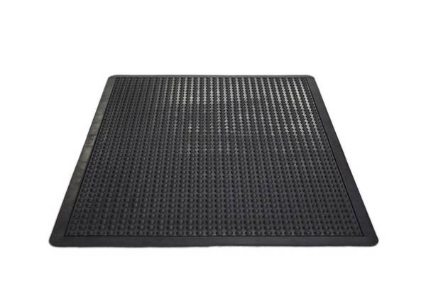 Arbeitsplatz-Bodenbelag,Einzelmatte,HxLxB 13x1200x900mm,Kautschuk,genoppt,fördert Entlastung von Rücken und Beinen