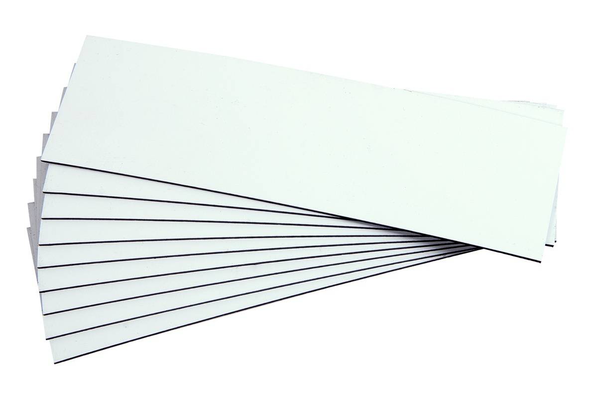Schild,HxB 30x60mm,Rückseite magnetisch,Folie,weiß-0
