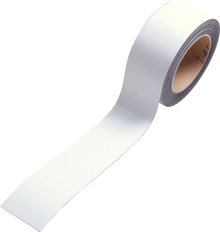 Schild,Rollenware,H 30mm,L 10m,Rückseite magnetisch,Folie,weiß-3
