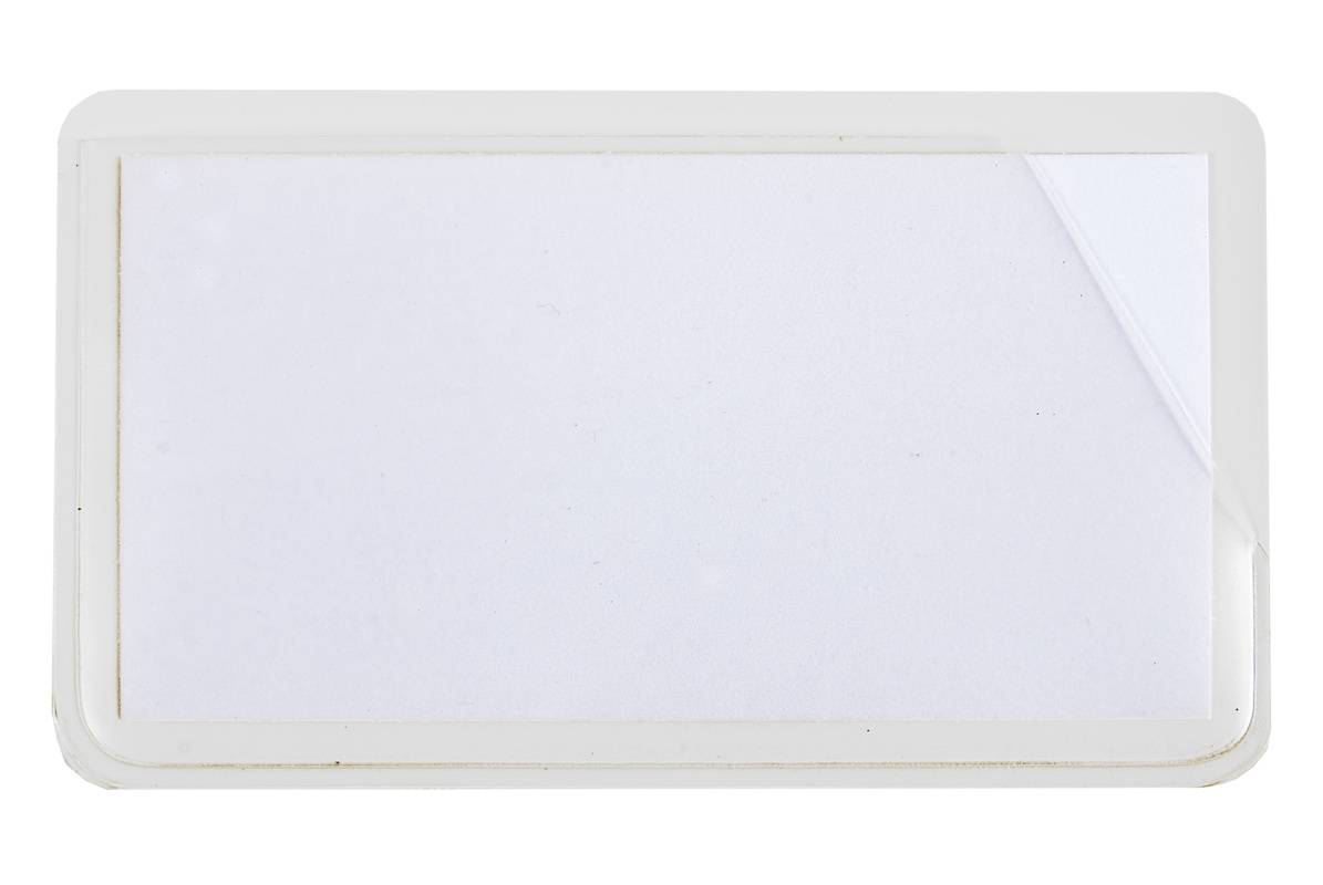 Etikettenhalter,HxL 40x120mm,Rückseite selbstklebend,weiß-1