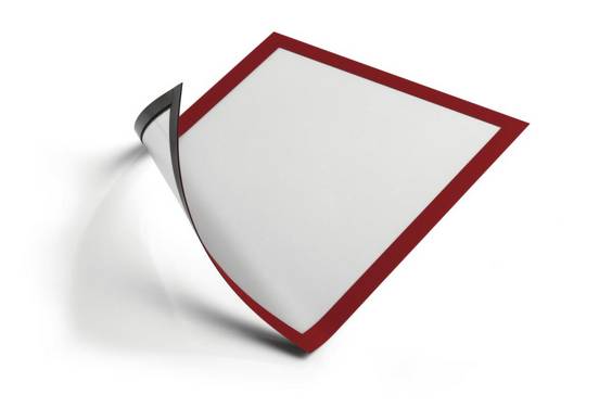Magnetrahmen,DIN A4,Hoch-/Querformat,rot,Rückseite magnetisch