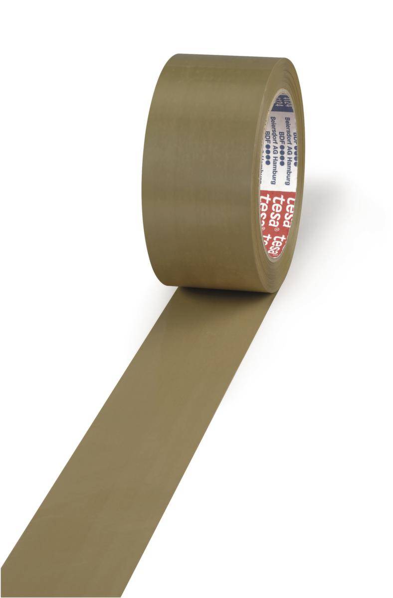 PVC-Packband,PVC/Kleber Naturkautschuk,LxB 66m x 50mm,Stärke 65 µm,braun-3