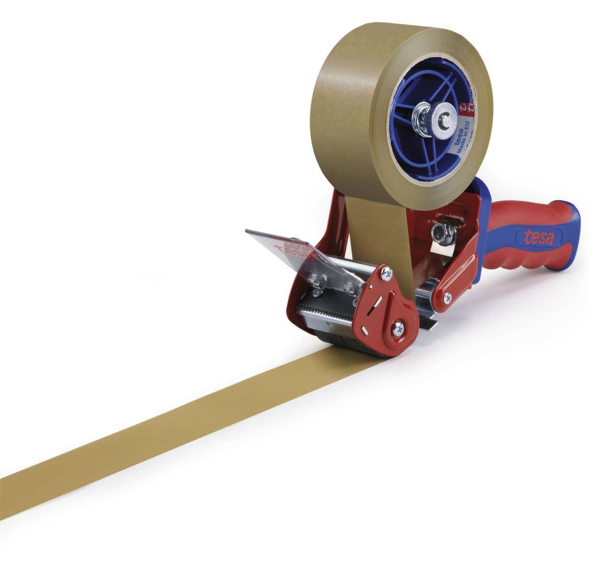 PVC-Packband,PVC/Kleber Naturkautschuk,LxB 66m x 50mm,Stärke 65 µm,braun-2