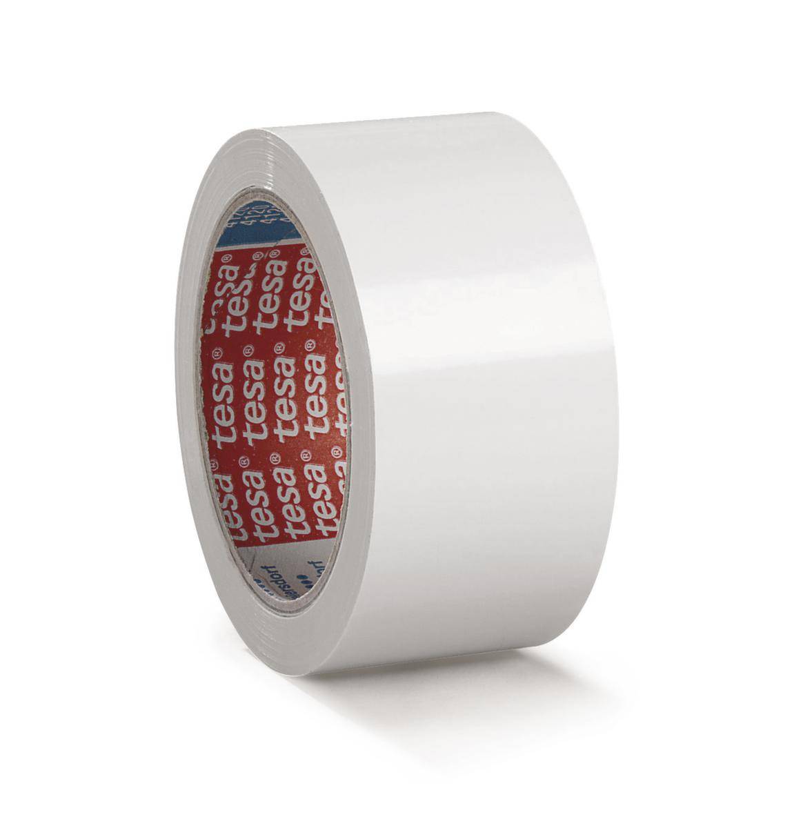 PVC-Packband,PVC/Kleber Naturkautschuk,LxB 66m x 50mm,Stärke 49 µm,weiß-0