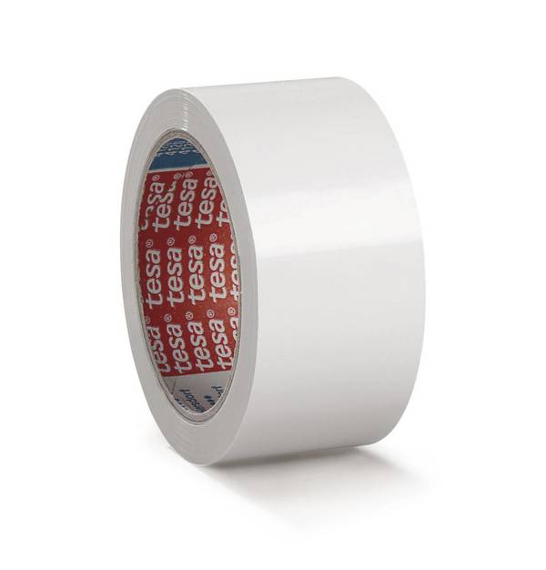PVC-Packband,PVC/Kleber Naturkautschuk,LxB 66m x 50mm,Stärke 49 µm,weiß