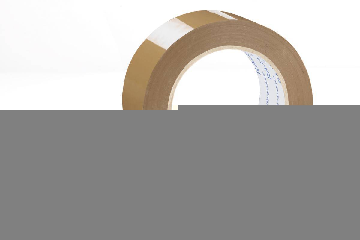 PP-Packband,PP/Kleber Acrylat,LxB 66m x 50mm,Stärke/Folienstärke 60/35 µm,braun-0