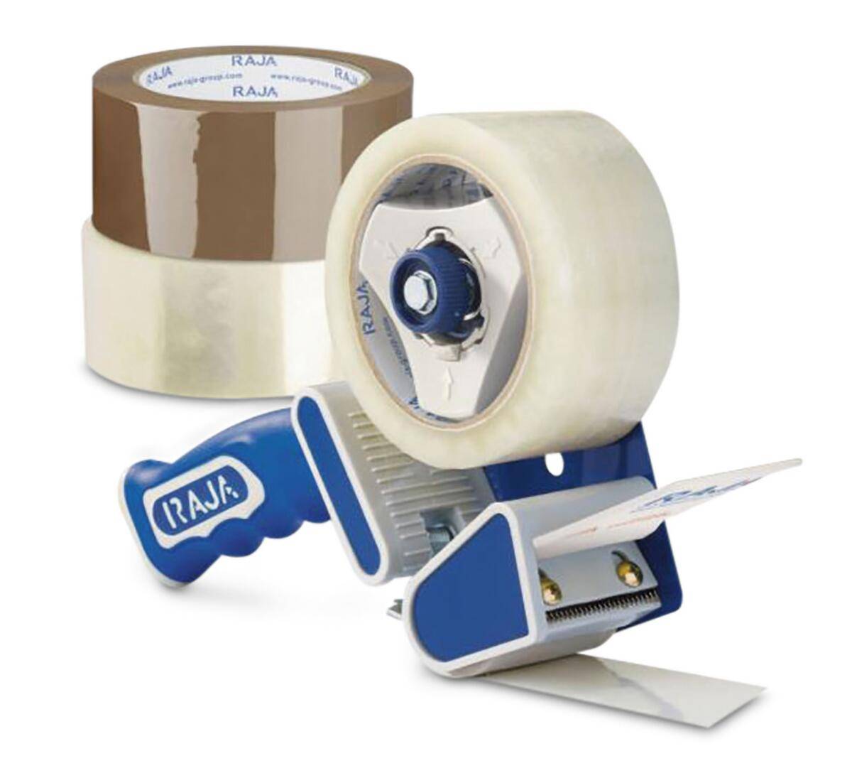 Sicherheits-Handabroller,f. Band B 75mm,76 Kern,Abroller Metall/Kunststoff,blau/weiß-3
