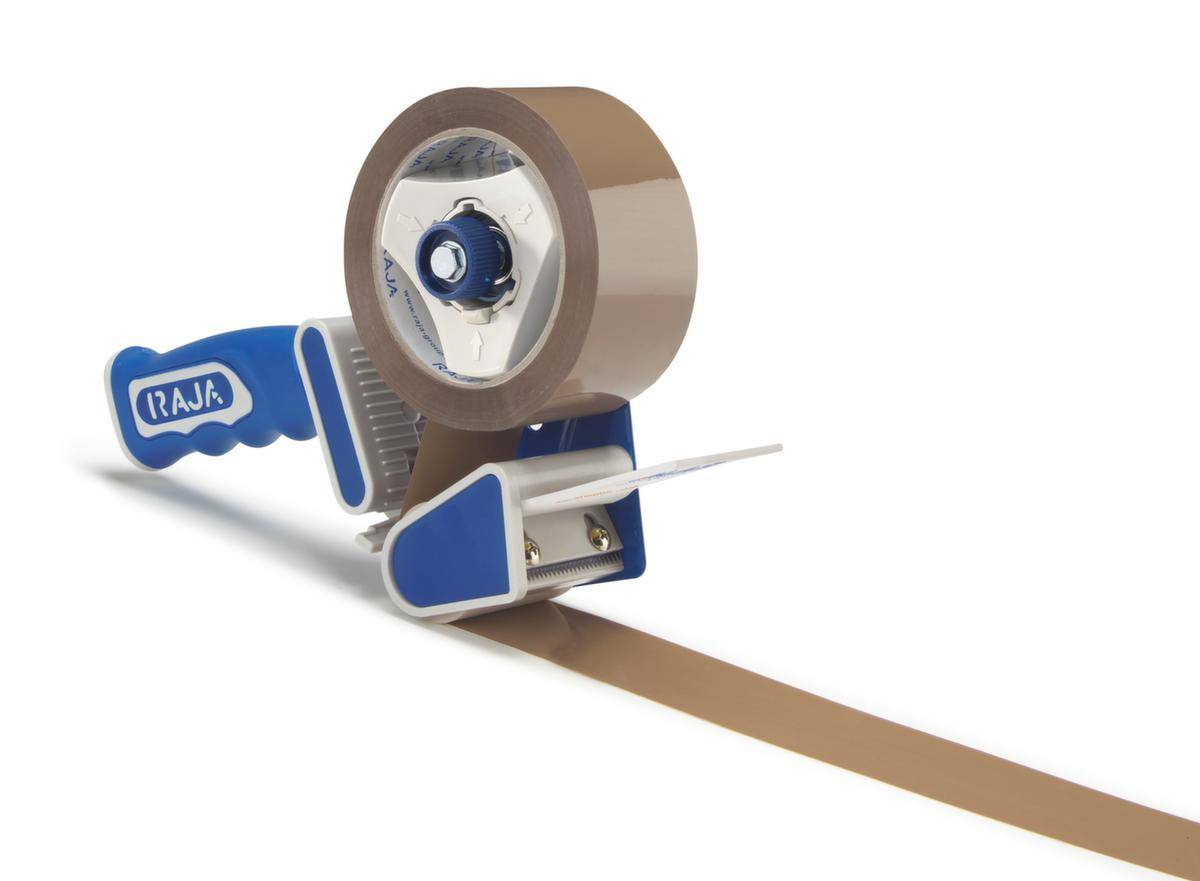 Sicherheits-Handabroller,f. Band B 50mm,38-76 Kern,Abroller Metall/Kunststoff,blau/weiß-3