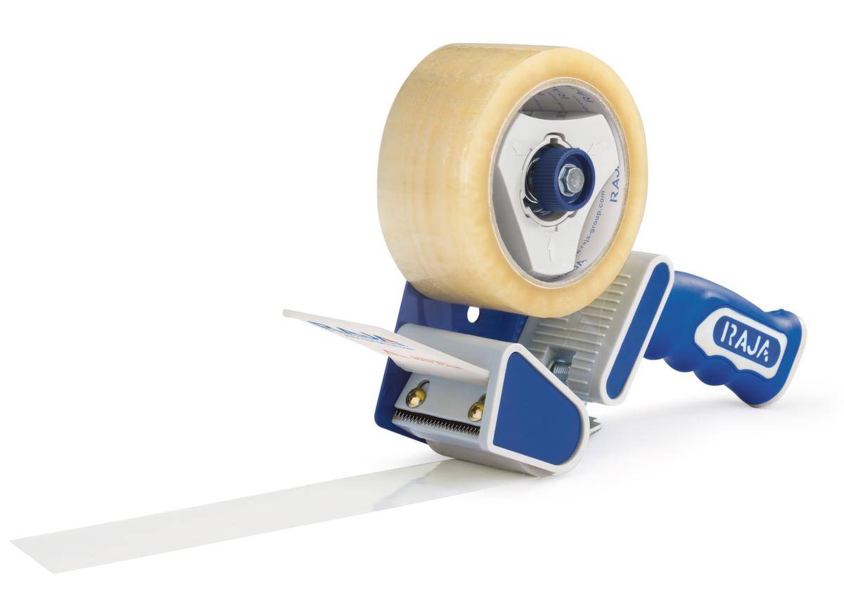 Sicherheits-Handabroller,f. Band B 50mm,38-76 Kern,Abroller Metall/Kunststoff,blau/weiß-4