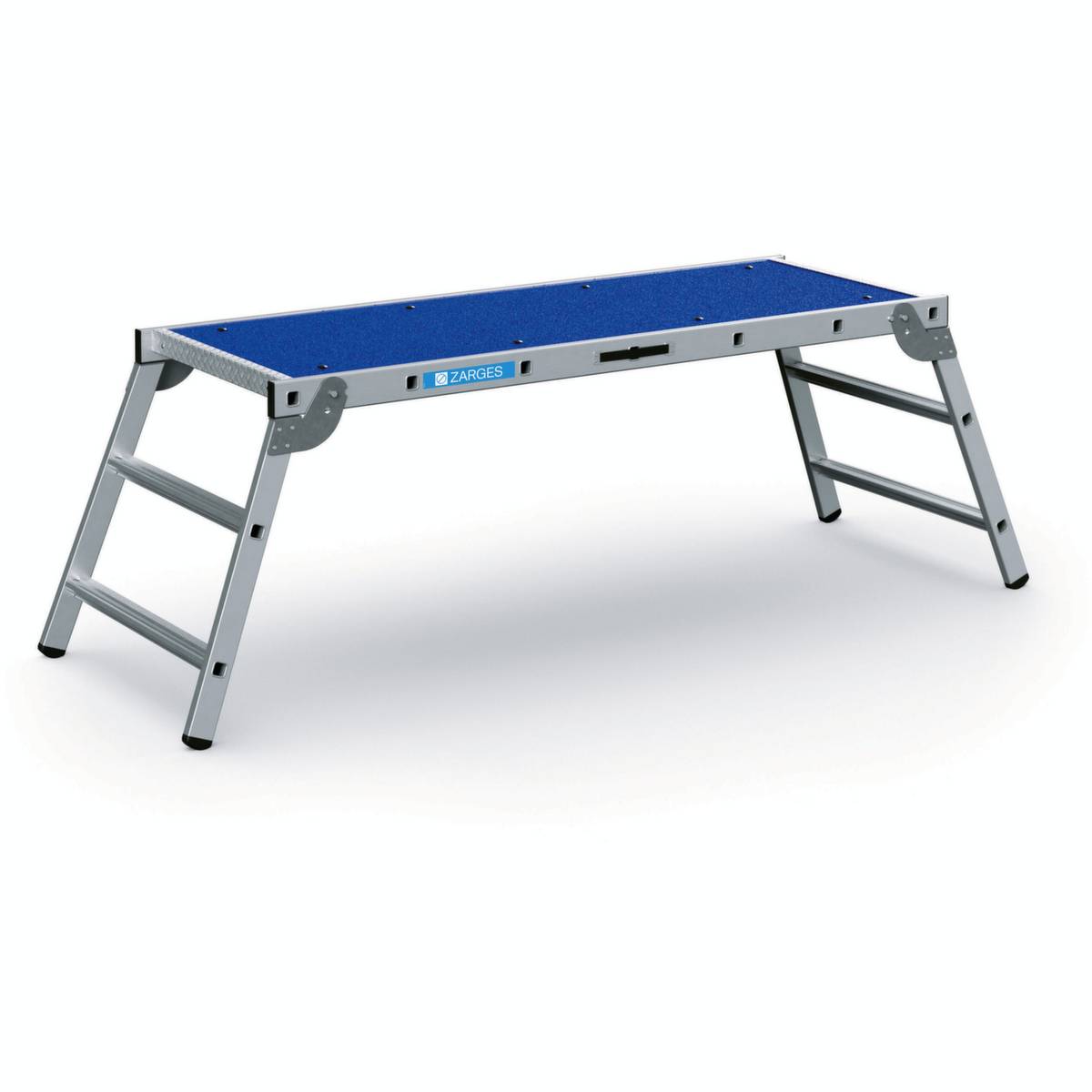 Arbeitsplattform,Alu m. R13-Belag,Podest HxBxT 700x1700x600mm,2x3 Sprossen,klappbar-0