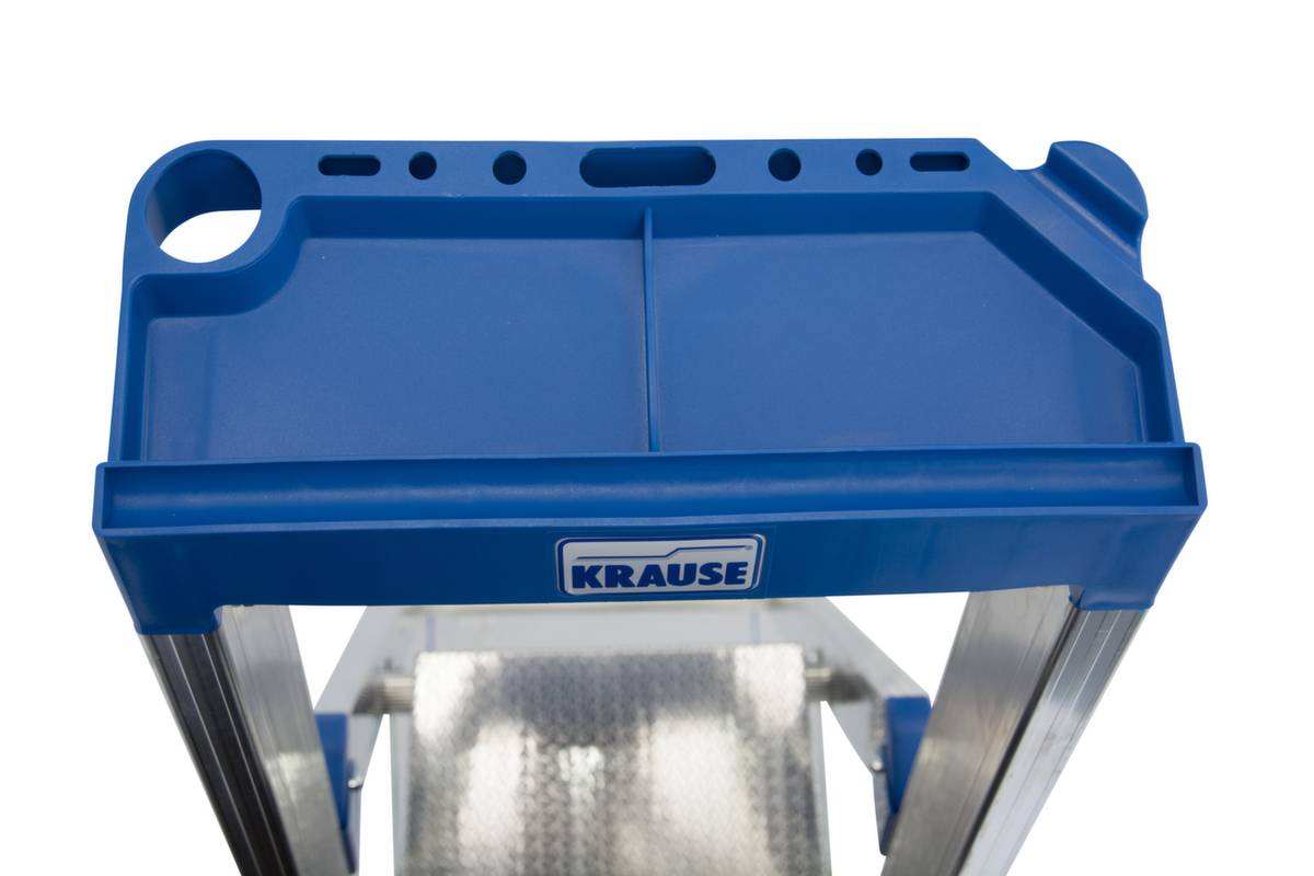 Stehleiter,einseitig,12 Stufe(n),Stand H 2,8m,Holm L 3,7m,Alu-2