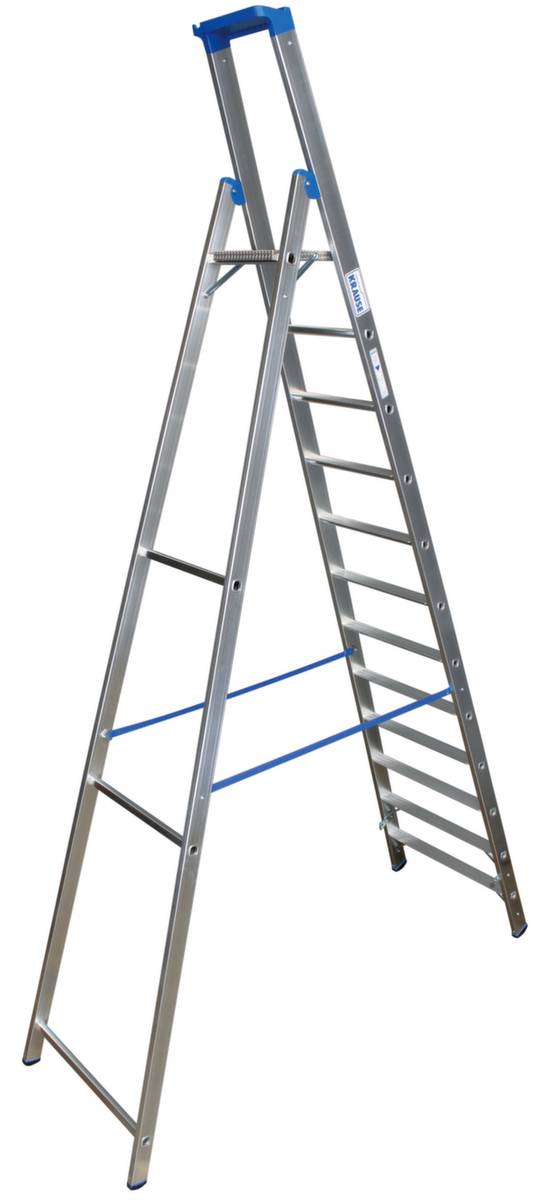Stehleiter,einseitig,12 Stufe(n),Stand H 2,8m,Holm L 3,7m,Alu-3