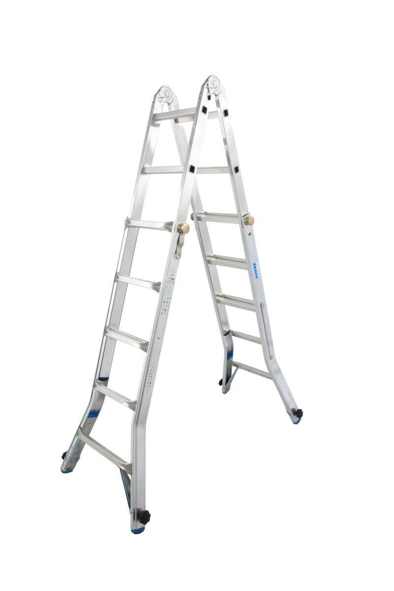 Mehrzweck-Teleskopleiter,4x5 Sprossen,Holm L 5,35m,Alu-6