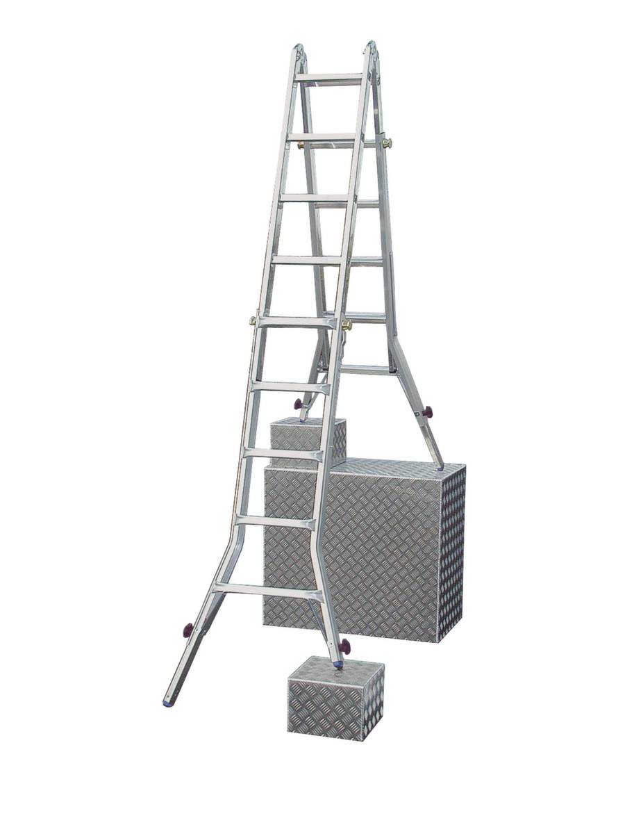 Mehrzweck-Teleskopleiter,4x5 Sprossen,Holm L 5,35m,Alu-0