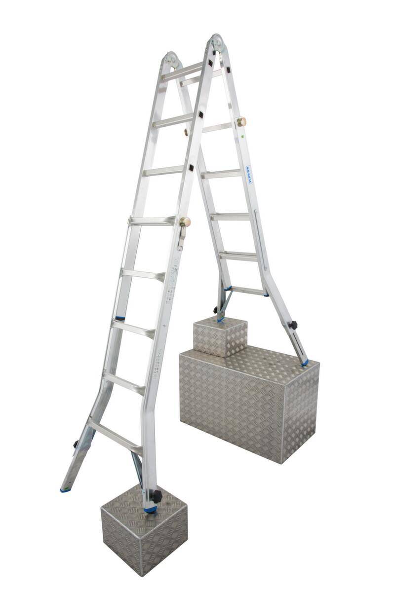 Mehrzweck-Teleskopleiter,4x5 Sprossen,Holm L 5,35m,Alu-2