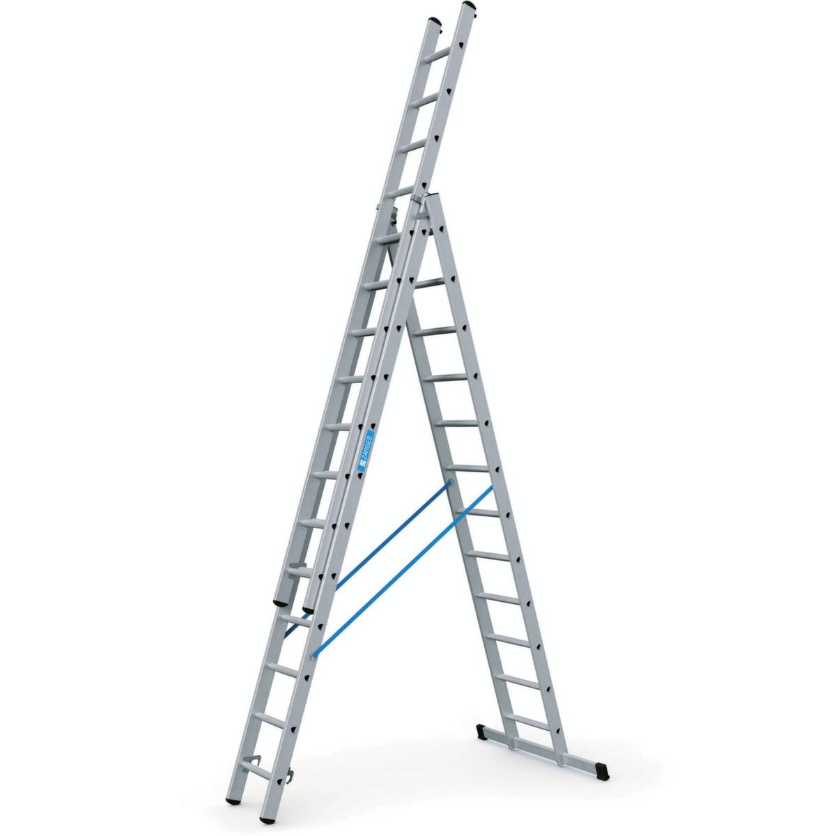 Mehrzweck-Teleskopleiter,3x12 Sprossen,Holm L 3,54-8,3m,Alu-0