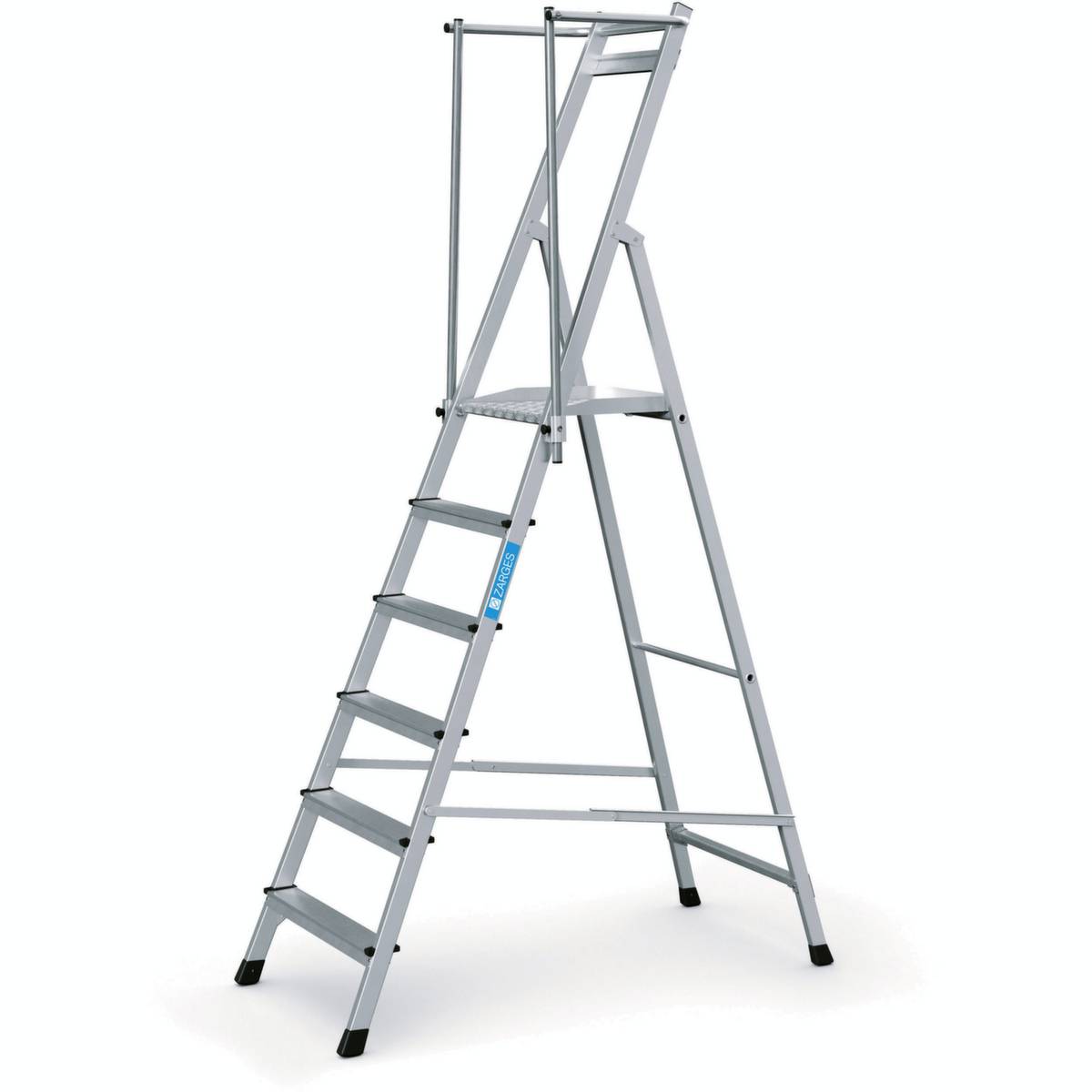 Plattformleiter,Podest HxBxT 1490x400x400mm,6 Stufe(n),Alu,Handlauf klappbar-0