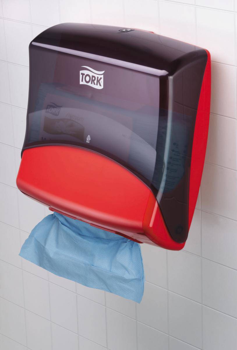 Papierhandtuchspender,Gehäuse Kunststoff,rot/schwarz-2