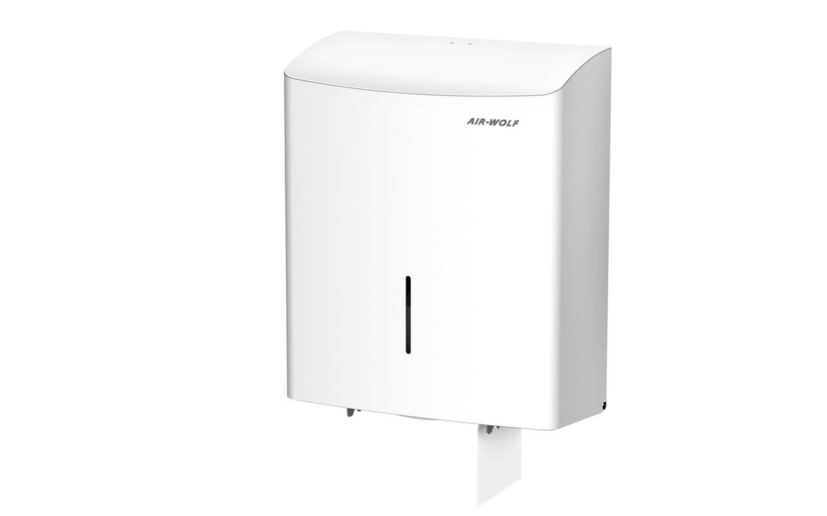 WC-Großrollenspender,HxBxT 333x265x147mm,f. 1 Rolle(n),Gehäuse Edelstahl,weiß-0