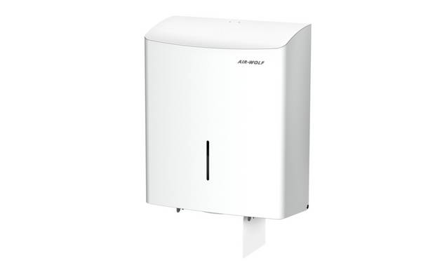 WC-Großrollenspender,HxBxT 333x265x147mm,f. 1 Rolle(n),Gehäuse Edelstahl,weiß