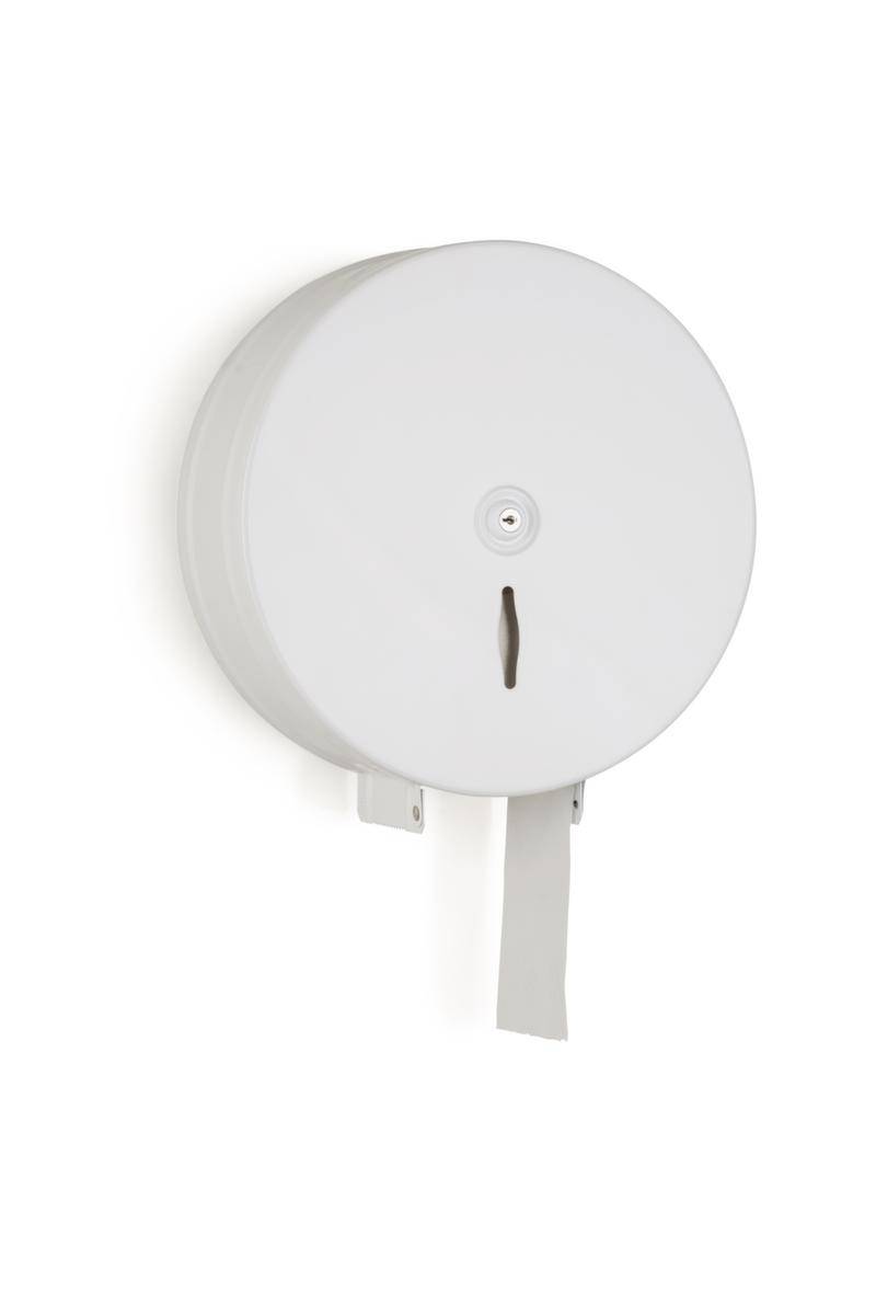 WC-Großrollenspender,ØxT 286x117mm,f. 1 Rolle(n),Gehäuse Metall,weiß-0