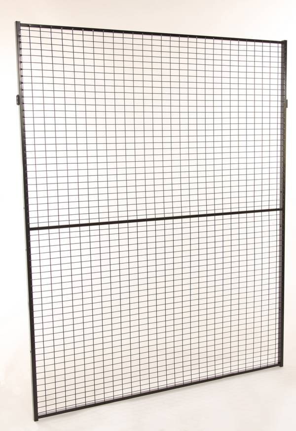 Wandelement,f. Maschinen-Schutzgitter,HxB 1900x1400mm,Maschenweite 30x50mm,Stahl,RAL9011