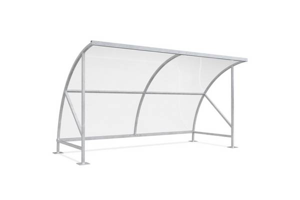 Fahrradüberdachung,HxBxT 2290x4130x2180mm,Dach Polycarbonat,Gestell verzinkt